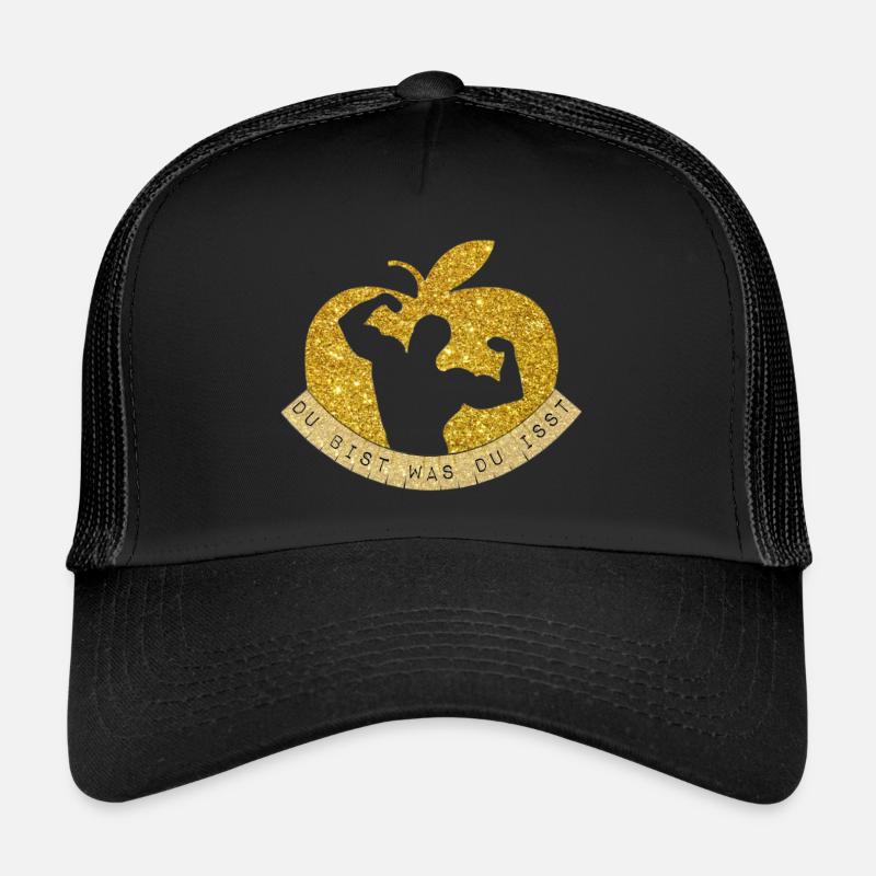 Du bist was du isst Gold Mann Trucker Cap