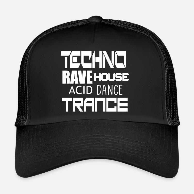 techno trance dance Trucker Cap