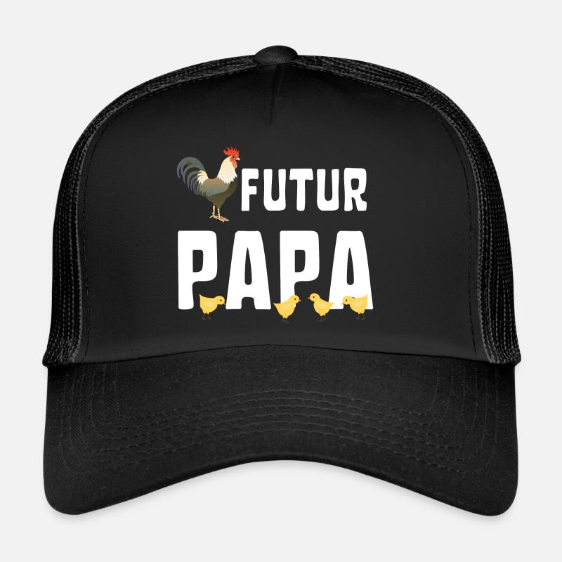 Futur Papa Coq avec Poussins Casquette trucker 