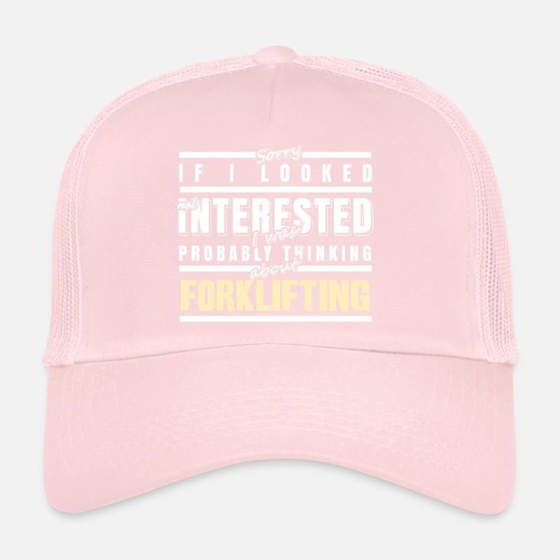 Probably Thinking About Forklifting Funny Present Trucker Cap