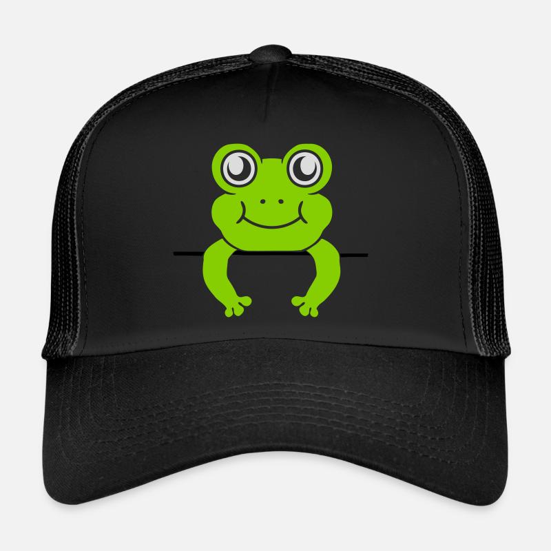 Frosch Mauer Schild Comic Trucker Cap