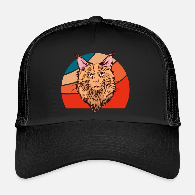Maine Coon Chat Casquette trucker 