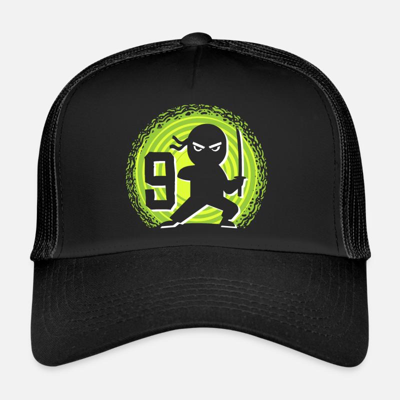 9. Geburtstag 9 Jahre Junge Kinder Ninja Trucker Cap