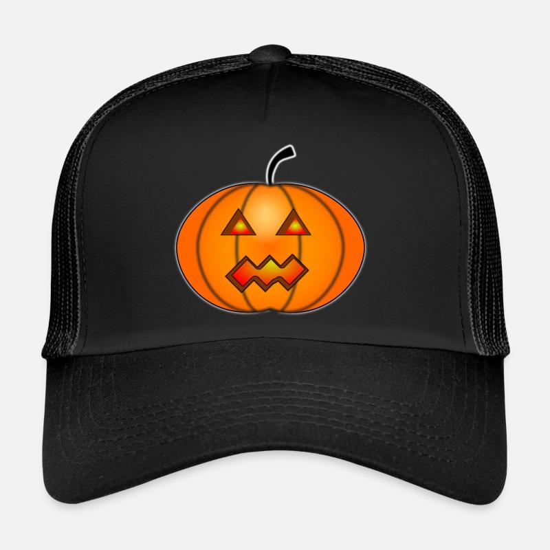 Halloween Pumpkin Head Trucker Cap