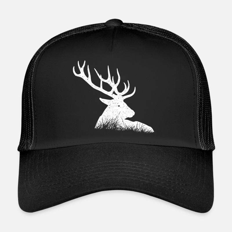 Cerf - Casquette trucker - noir/noir