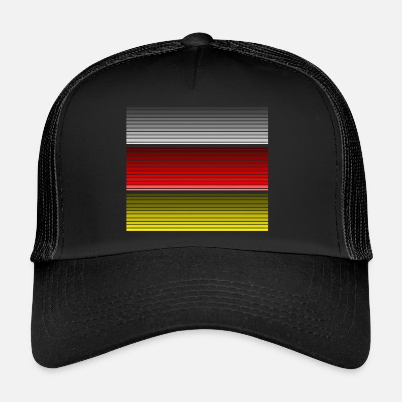 Cool Ossetia Flag Vapor Wave Designs Trucker Cap