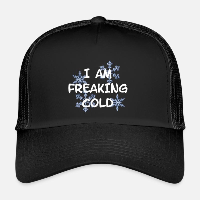MIR IST FREAKING KALT COLD - Trucker Cap - Schwarz/Schwarz