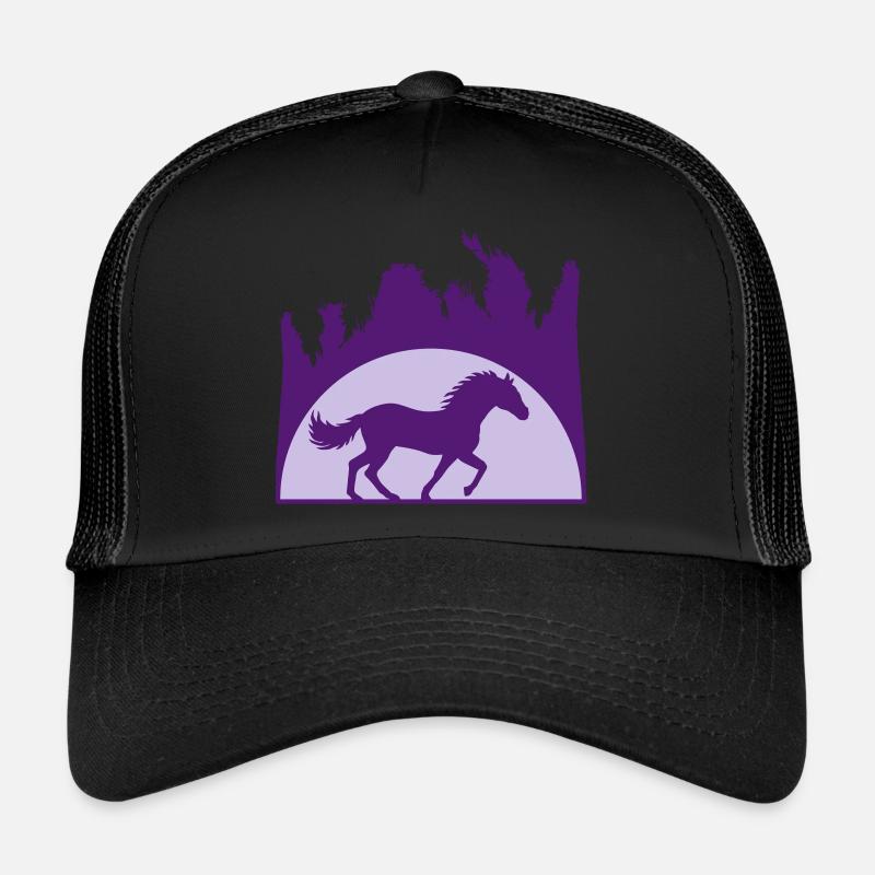 Sun Beach Palm Horse Casquette trucker 