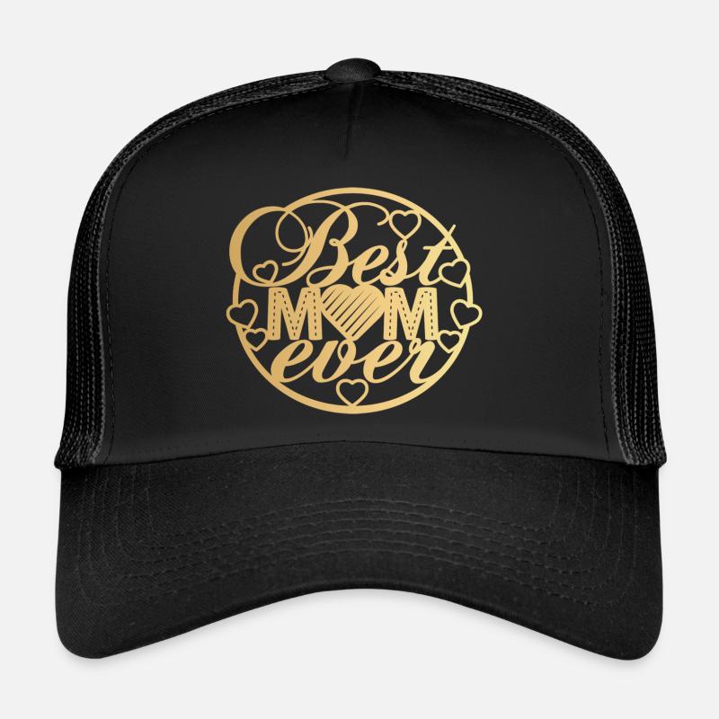 Best mom 9 - Trucker Cap - Schwarz/Schwarz