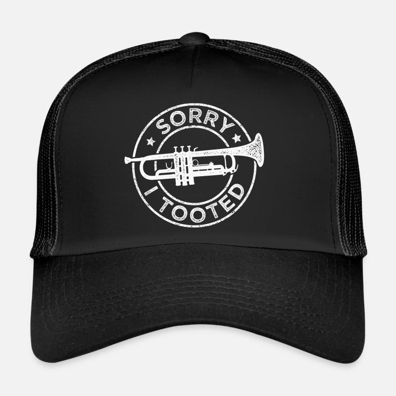 Trompete Blasmusik Trompeter Orchester Musiker - Trucker Cap - Schwarz/Schwarz