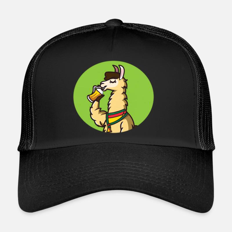 Lama Bière Verte Casquette trucker 