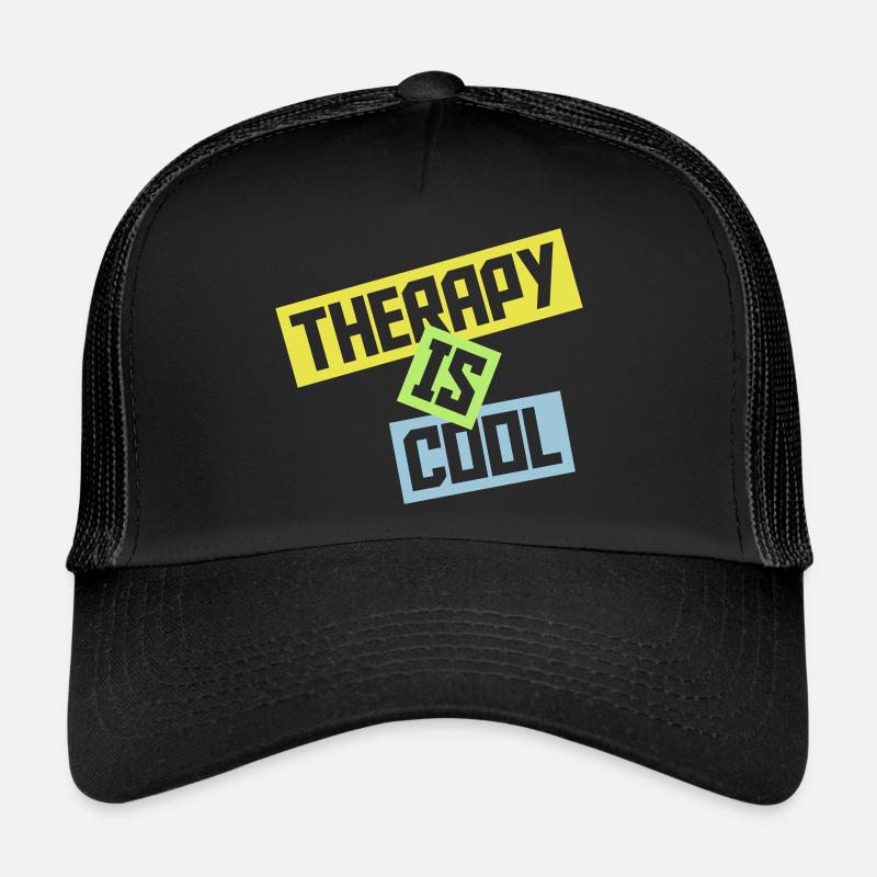 therapy is cool Quote Trucker Cap