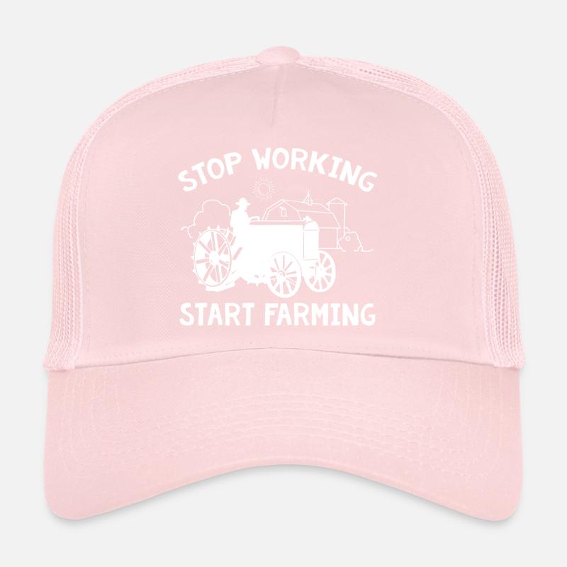 Stop Working Start Farming Trucker Cap