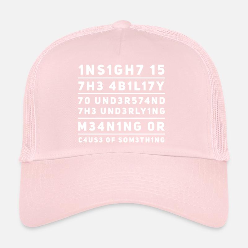 Einblick Durchblick L337 Leetspeak Spruch Trucker Cap