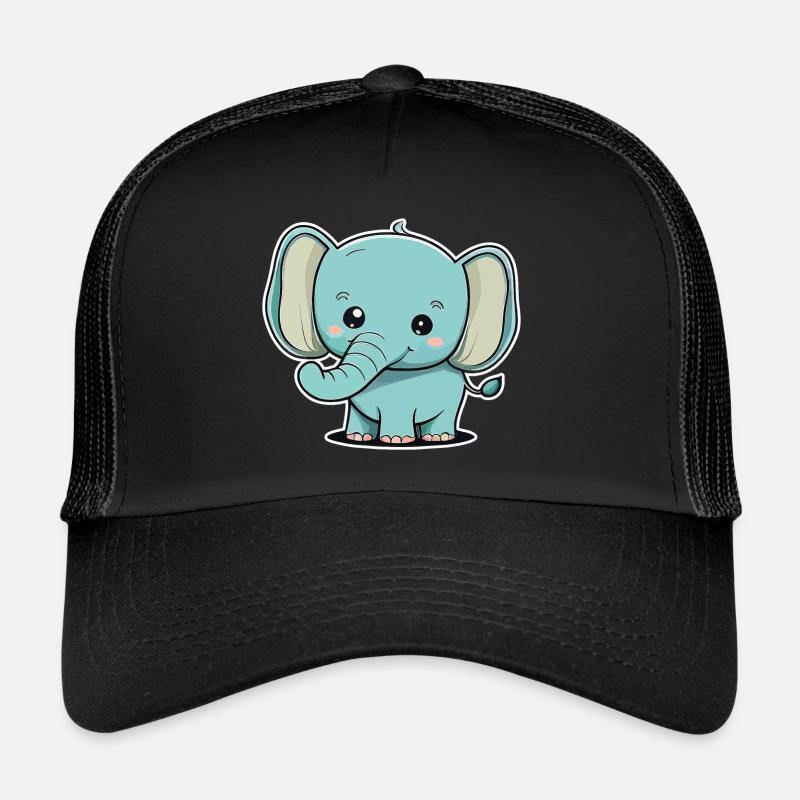 Éléphant éléphant bébé mignon mignon bande dessinée bande dessinée Casquette trucker 