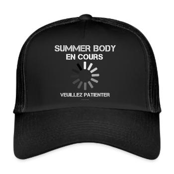 T-shirt Humoristique Musculation - Casquette trucker  - noir/noir - Devant
