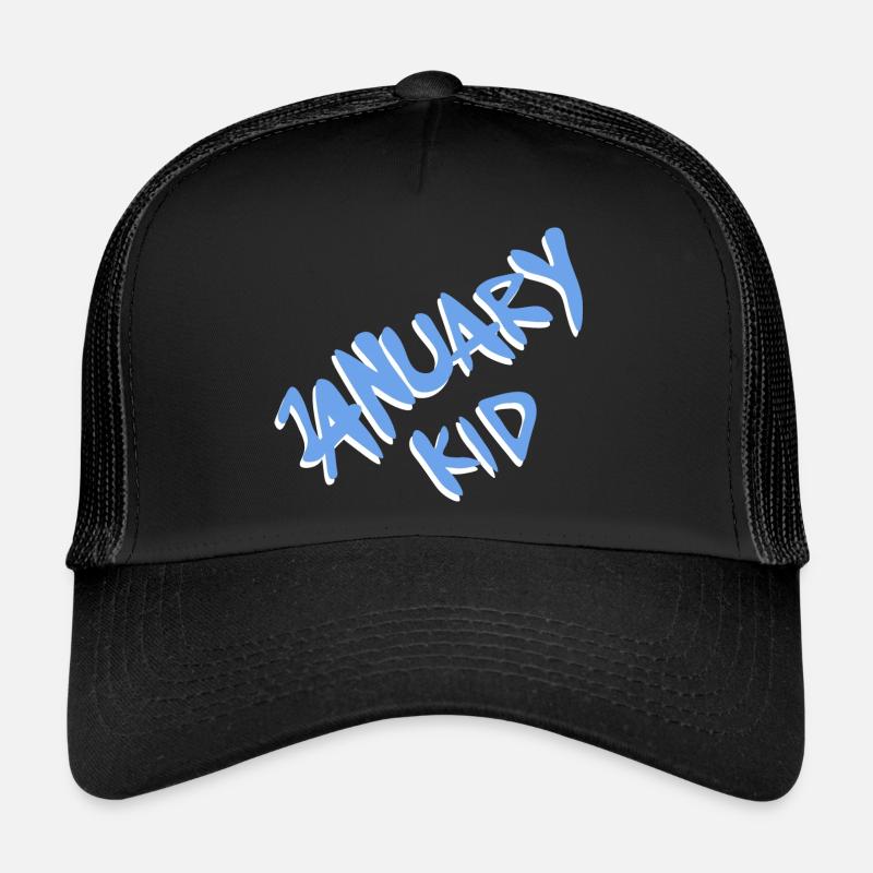 January Kid - geboren im Jänner Kind - 3D blau Trucker Cap