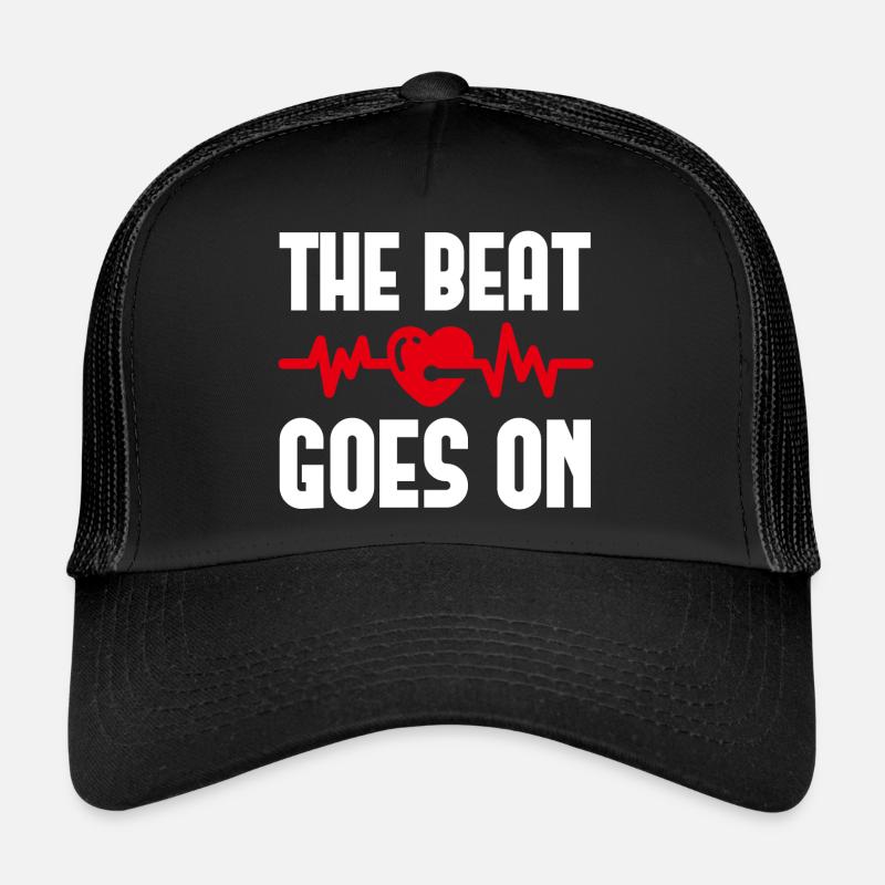 The Beat Goes on - Trucker Cap - Schwarz/Schwarz