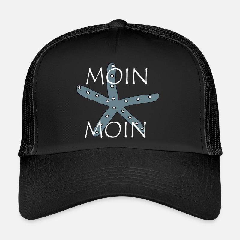 Seestern moin - Trucker Cap - Schwarz/Schwarz
