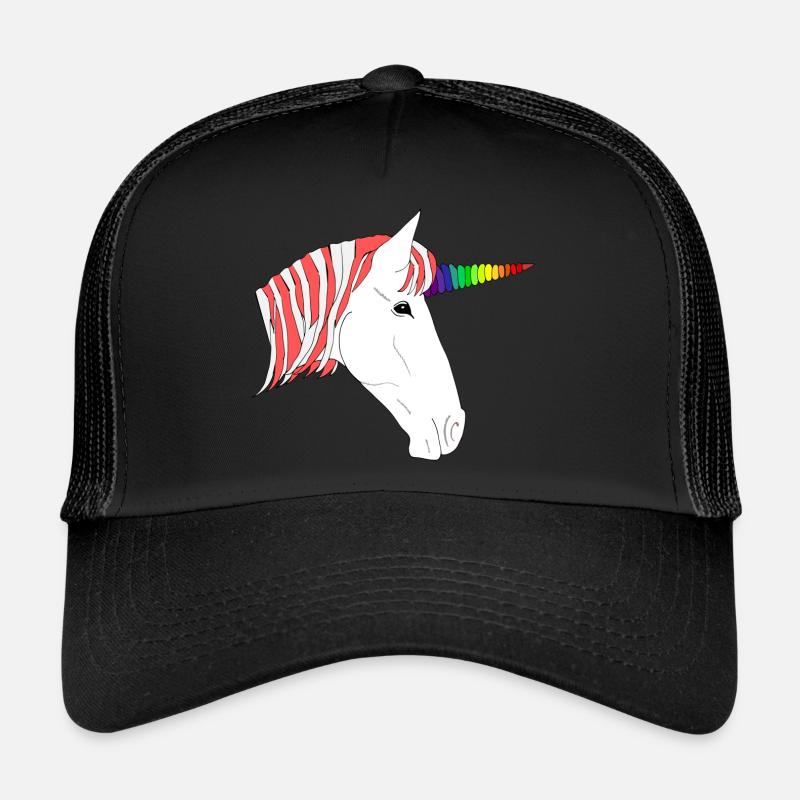 Rainbow unicorn - Trucker Cap - black/black