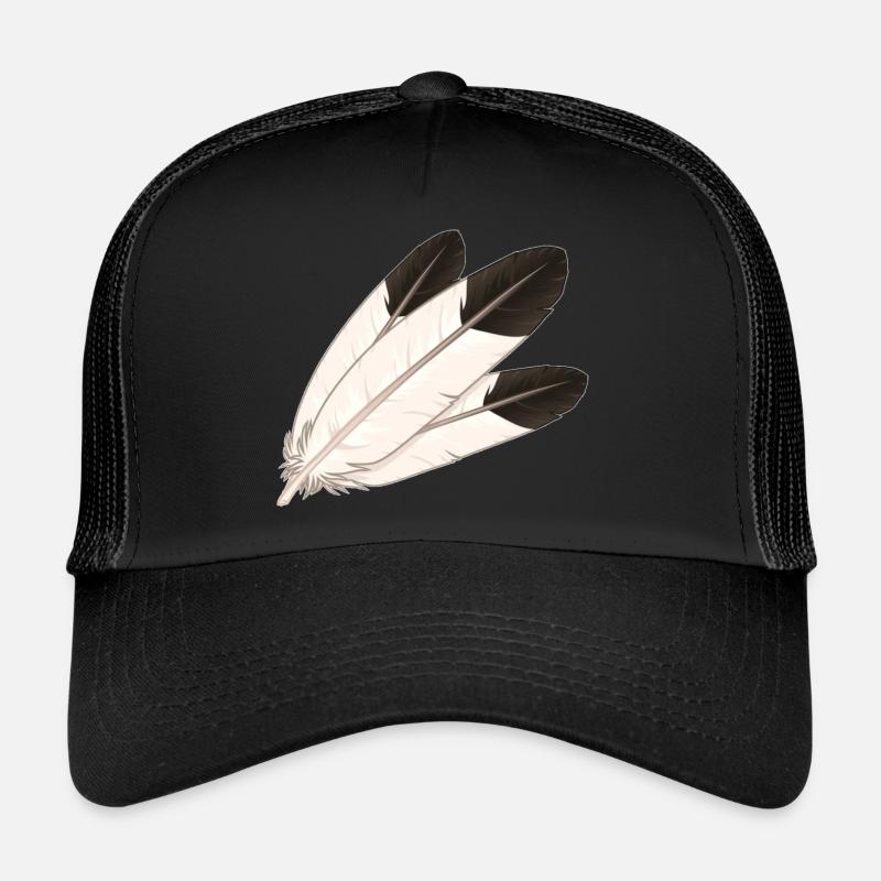 Plume d'aigle - Casquette trucker  - noir/noir