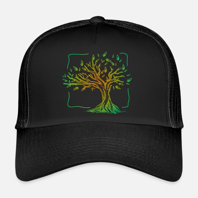 Arbre de vie - Casquette trucker - noir/noir