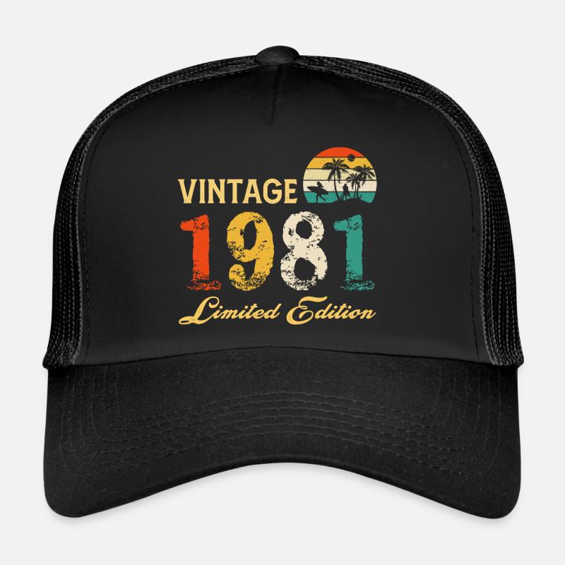 Vintage 1981 Edition Limitée Made In 1981 Anniversaire Casquette trucker 