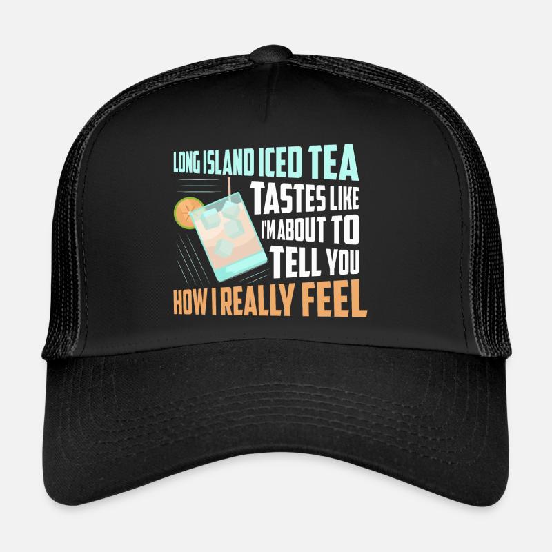 Long Island Iced Tea Tastes Rum Drinking Trucker Cap