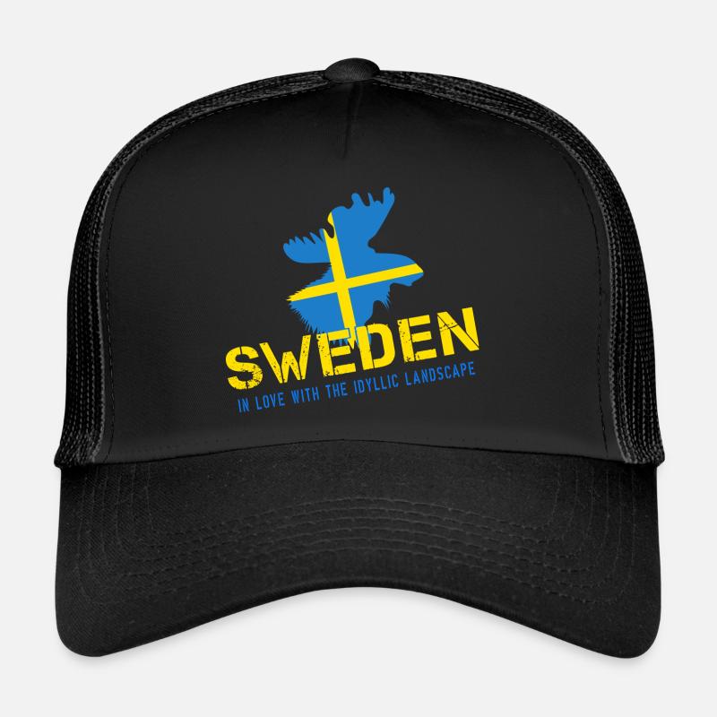 Schweden Sweden - Trucker Cap - Schwarz/Schwarz