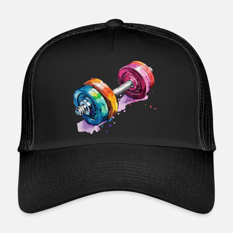 Haltères aux couleurs de l’arc-en-ciel Casquette trucker 