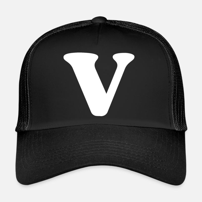Letter v Trucker Cap