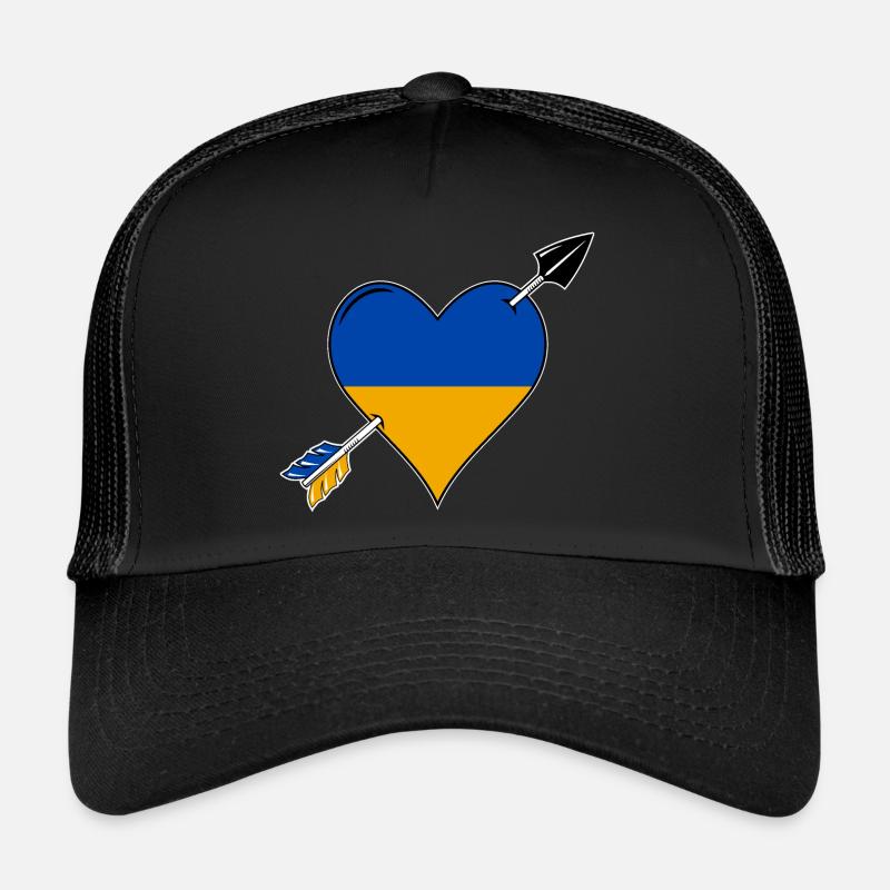 Ukraine drapeau coeur amoureux Casquette trucker