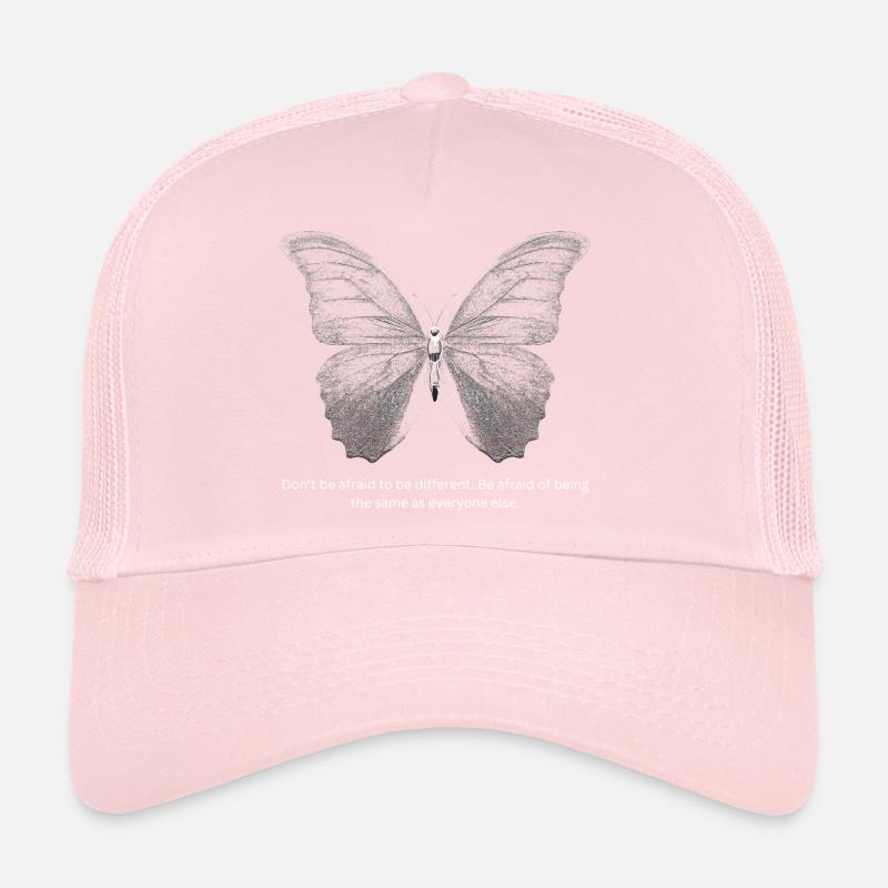 Schwarzer Schmetterling mit inspirierendem Spruch Trucker Cap
