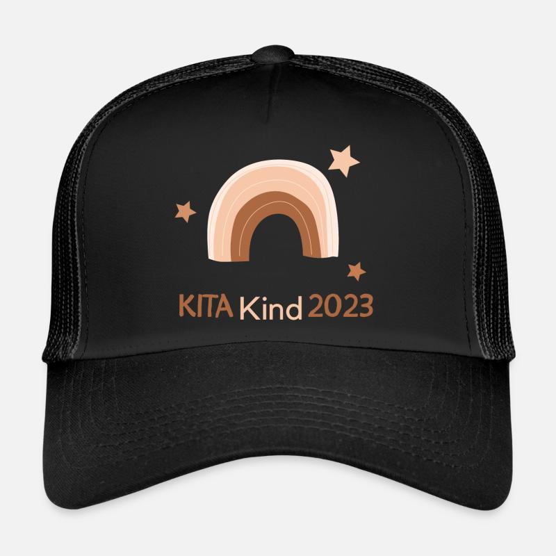 Kita Kind 2023 Hort Kindergarten - Trucker Cap - Schwarz/Schwarz
