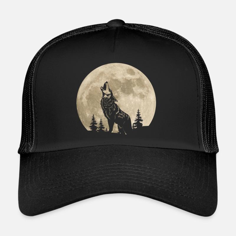 Forêt de la Lune du Loup Casquette trucker 