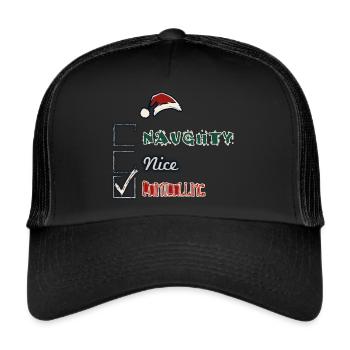 Santas naughty list with paintball as option - Trucker Cap - black/black - Front