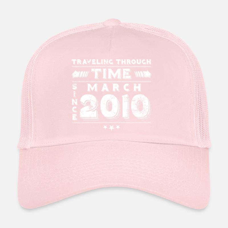 Vintage Zeitreise Geburtstags Design März 2010 Trucker Cap