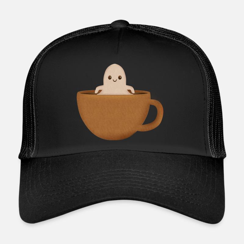 Petit fantôme mignon café Casquette trucker 