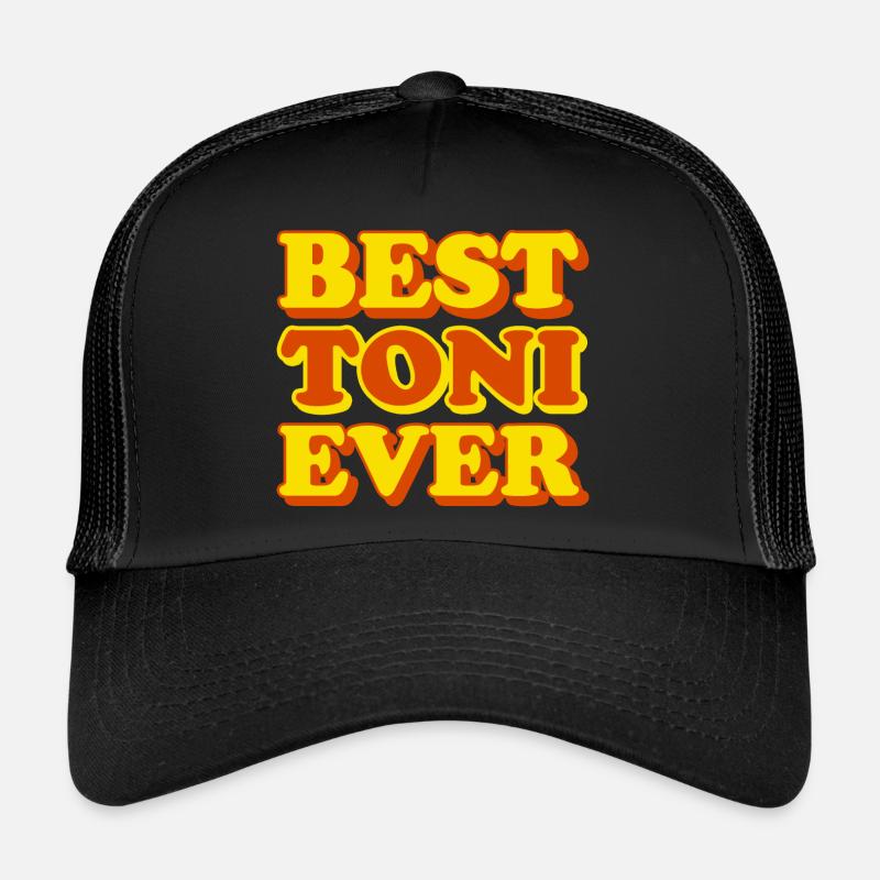 Toni Vorname Lustiges Geschenk - Trucker Cap - Schwarz/Schwarz