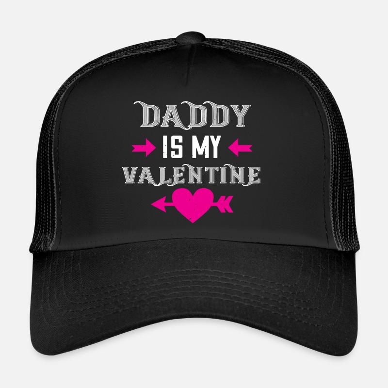 Papa est mon Valentin - Casquette trucker  - noir/noir