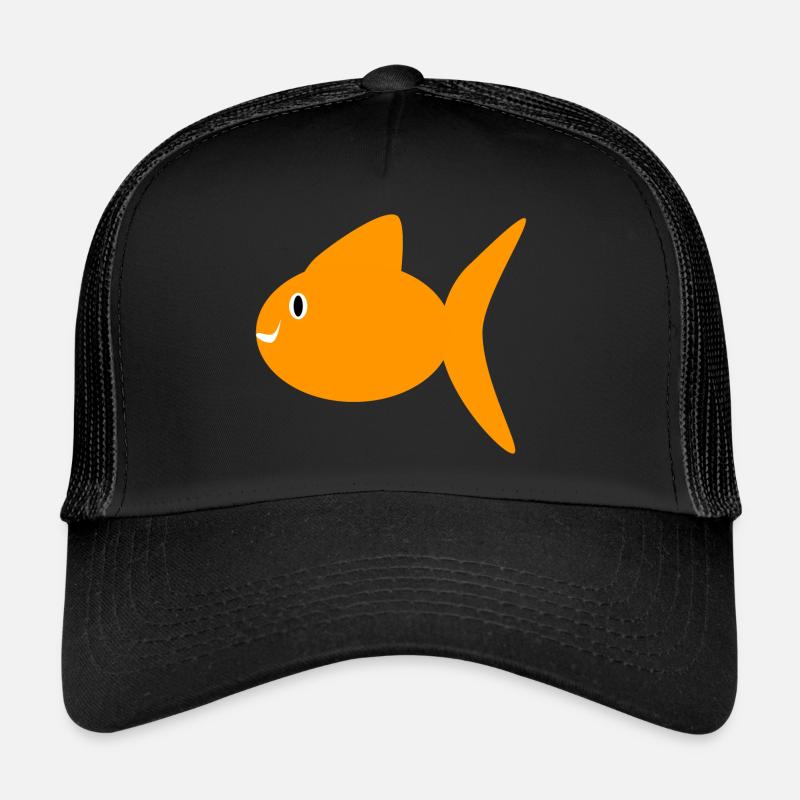 poisson rouge orange Casquette trucker 