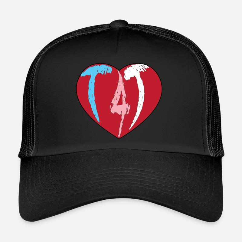 T4T Heart - Trucker Cap - black/black