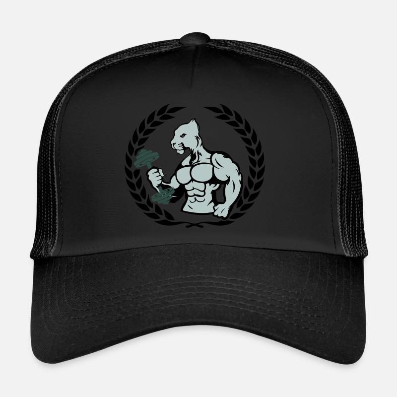 bodybuilder jaguar - Trucker Cap - Schwarz/Schwarz