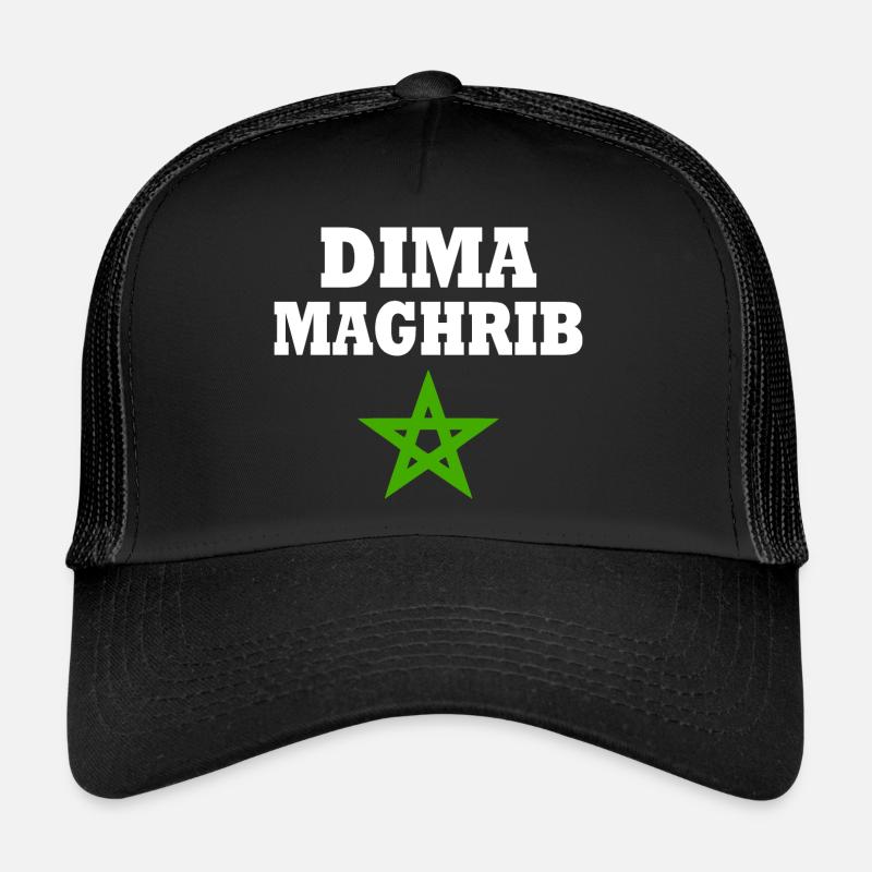 Dima maghrib - Casquette trucker  - noir/noir