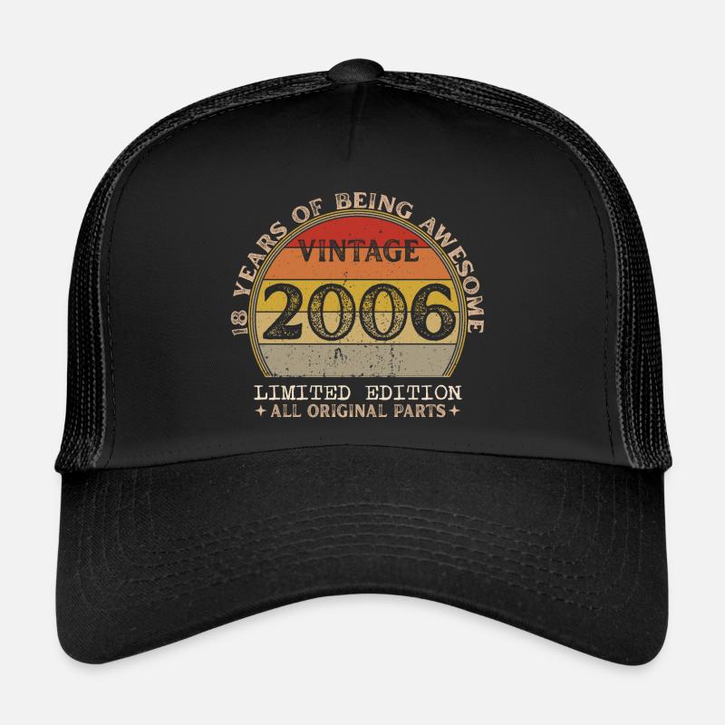 Né en 2006 - Vintage 2006 Anniversaire Rétro Casquette trucker 