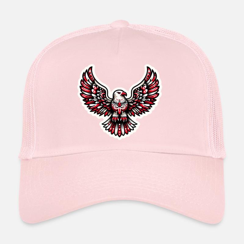 Aigle rouge et blanc Casquette trucker 