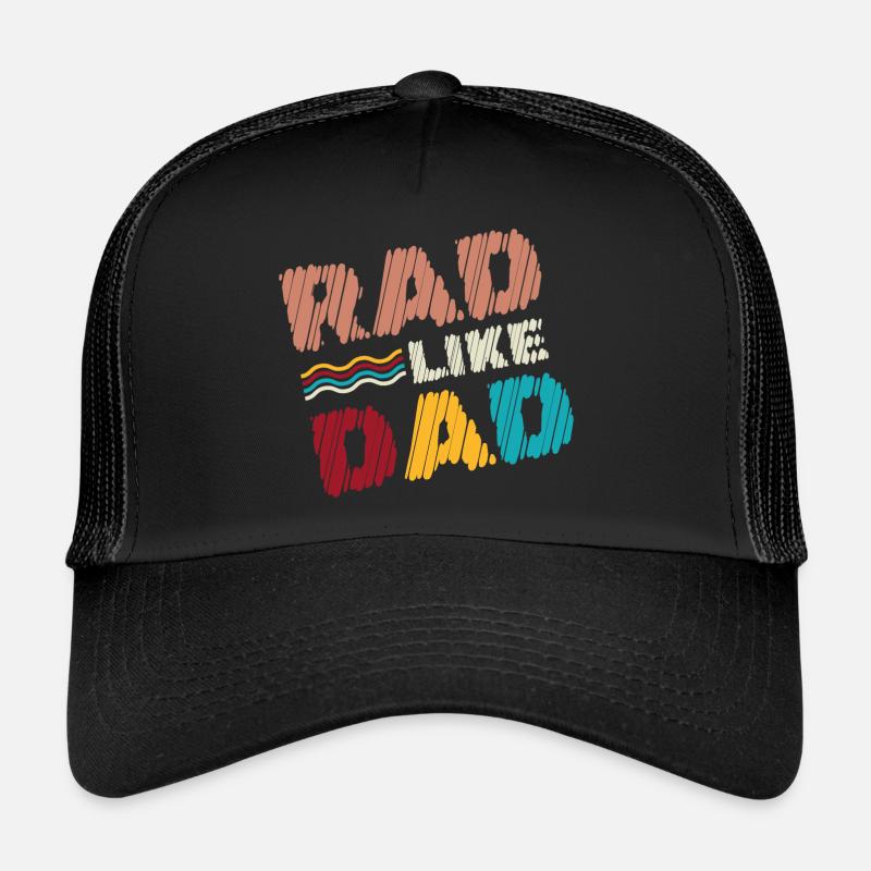 Retro Rad Like Dad Awesome Father's Day Present Trucker Cap