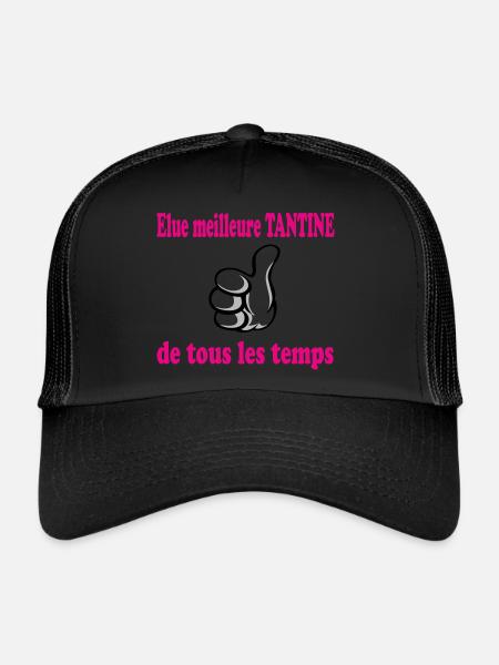 Meilleure TANTINE DE TOUS LES TEMPS - Casquette trucker  - noir/noir - Devant