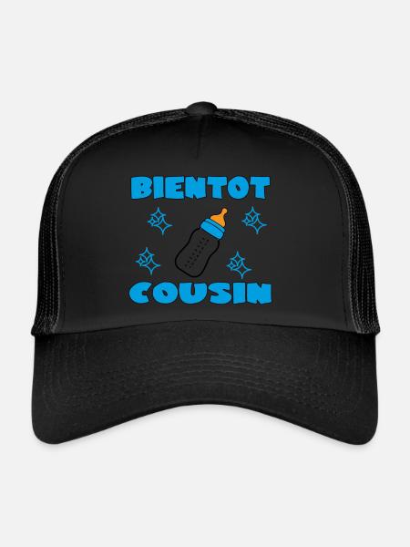 BIENTOT COUSIN - Casquette trucker  - noir/noir - Devant