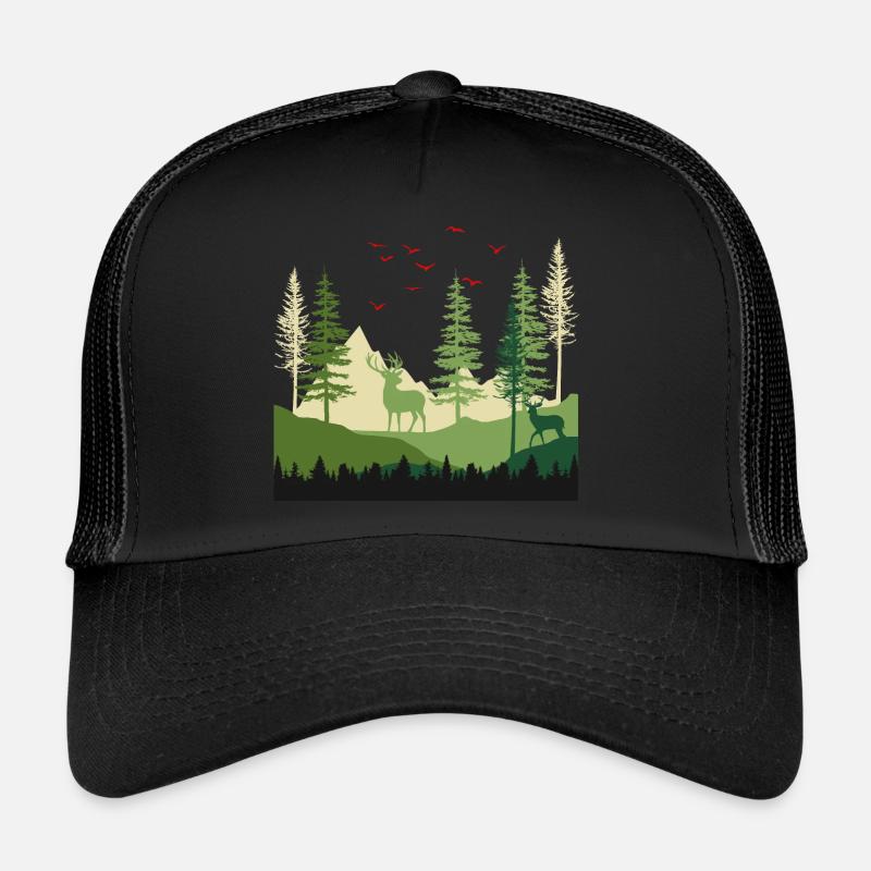 Forest Serenity Escape - Trucker Cap - black/black
